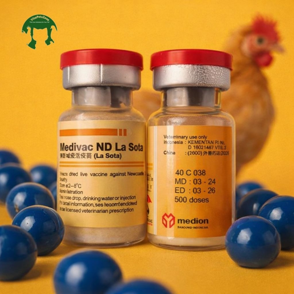 Vaksin Ayam ND Lasota Medivac - 50 Ekor, Tingkatkan Imunitas Ayam