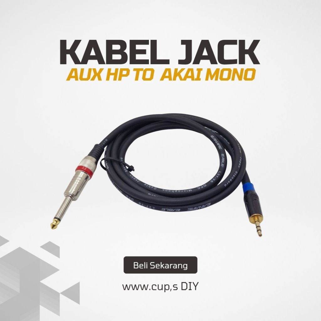 KABEL JACK AKAI MONO TO AUX HP