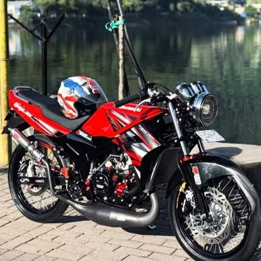 STIKER STRIPING ORI KAWASAKI NINJA SS MERAH 2013 STIKER NINJA SS 2013 MERAH SETIKER NINJA ORI COD