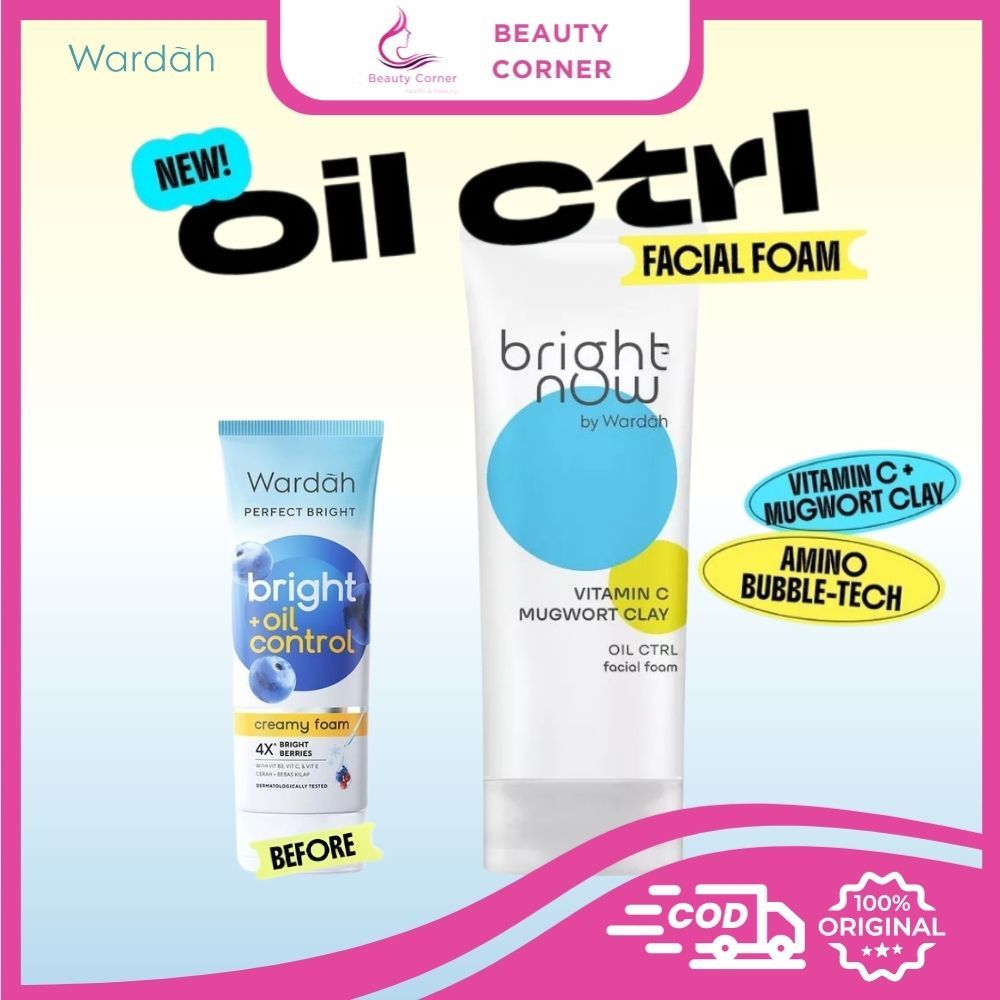 Wardah Perfect Bright Now Vitamin C Mugwort Clay Oil Control Facial Foam