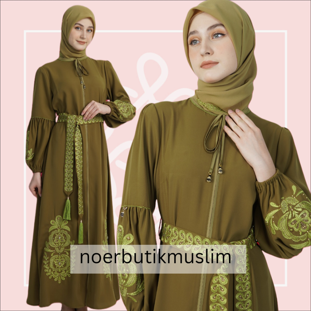 Hikmat Fashion Original A9947 Abaya Hikmat  noerbutikmuslim