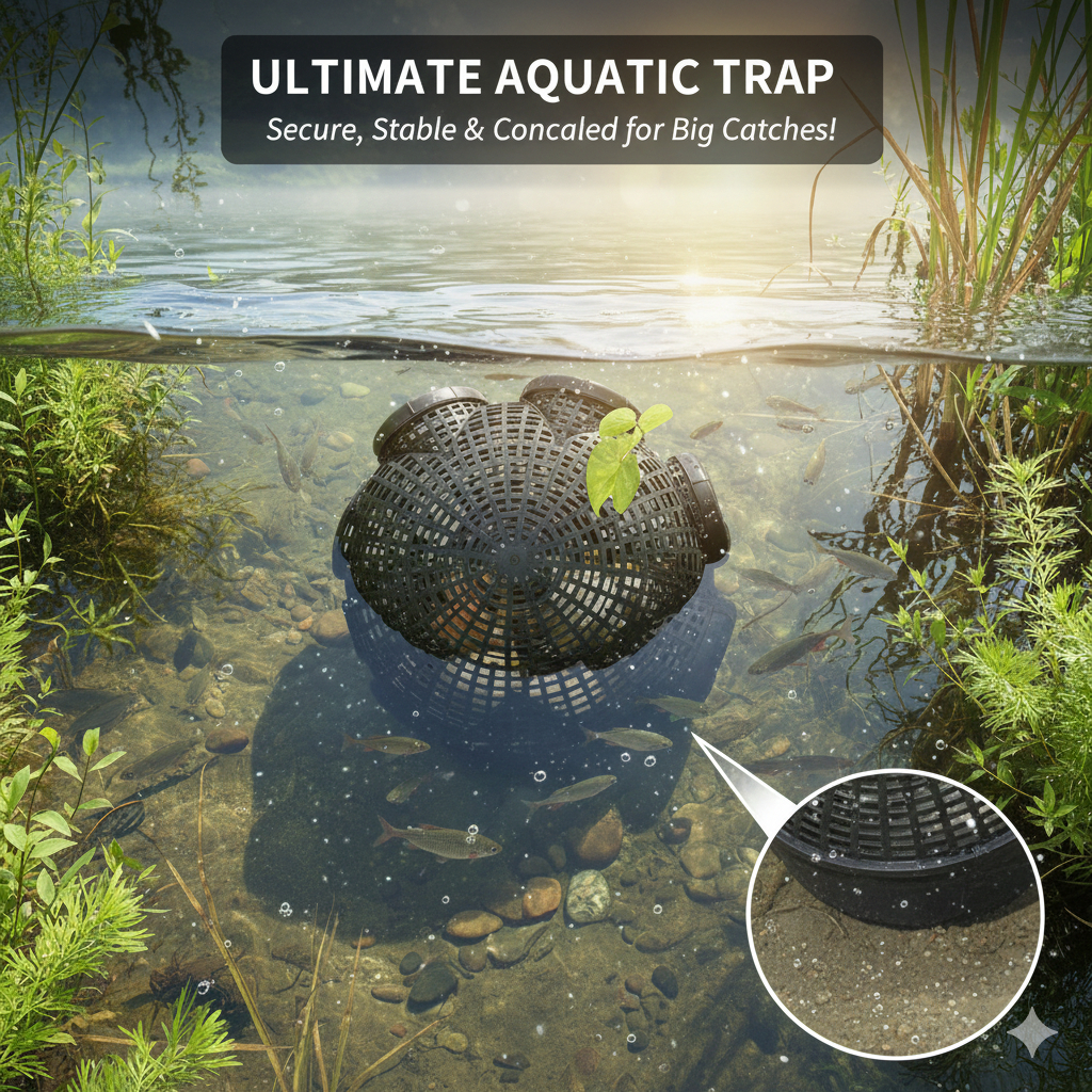 (KIM) Perangkap Ikan / Udang / Bubu Bahan Plastik, Tahan Lama Kandang Pancing Belut Jumbo 8 Lubang /