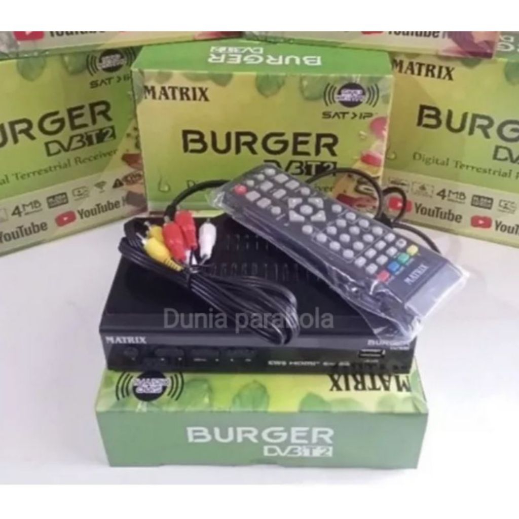 STB MATRIX BURGER SET TOP BOX TV DIGITAL MATRIX BURGER HIJAU