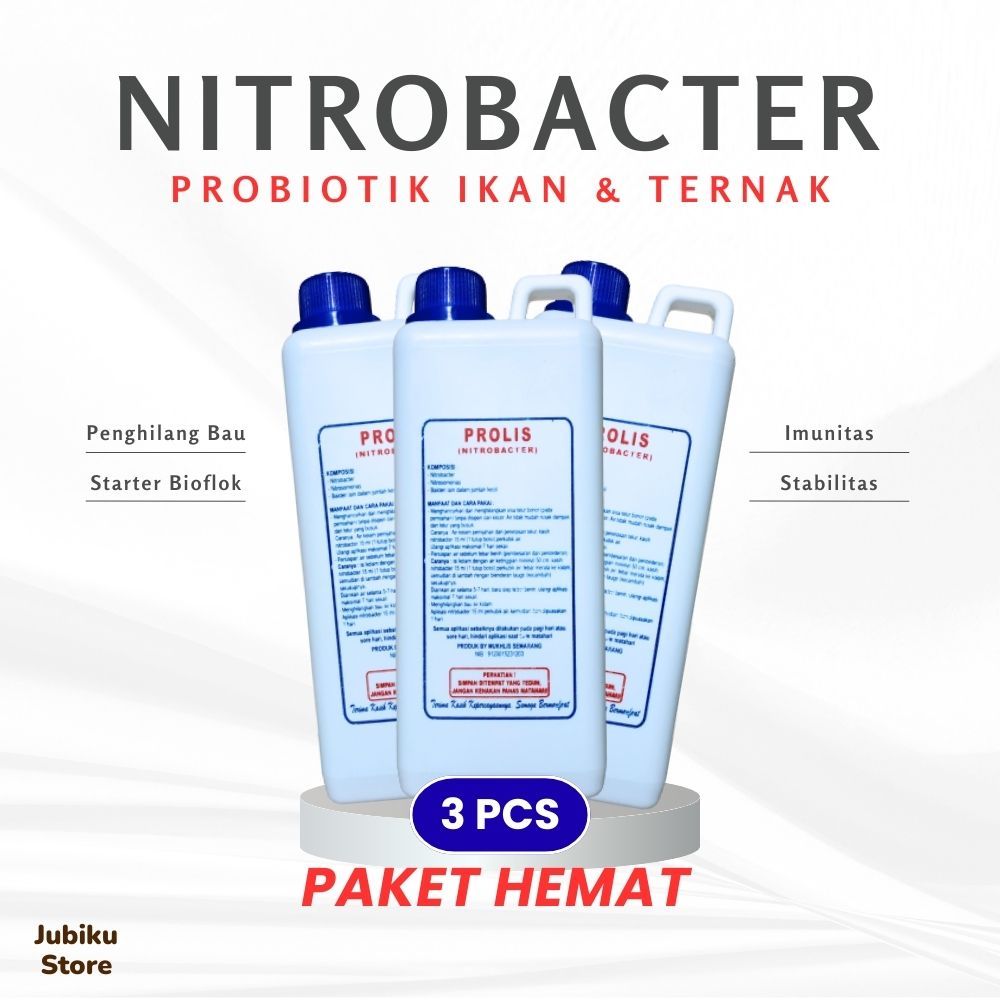 Nitrobacter Ikan dan Ternak Prolis Paket Hemat 3 Botol