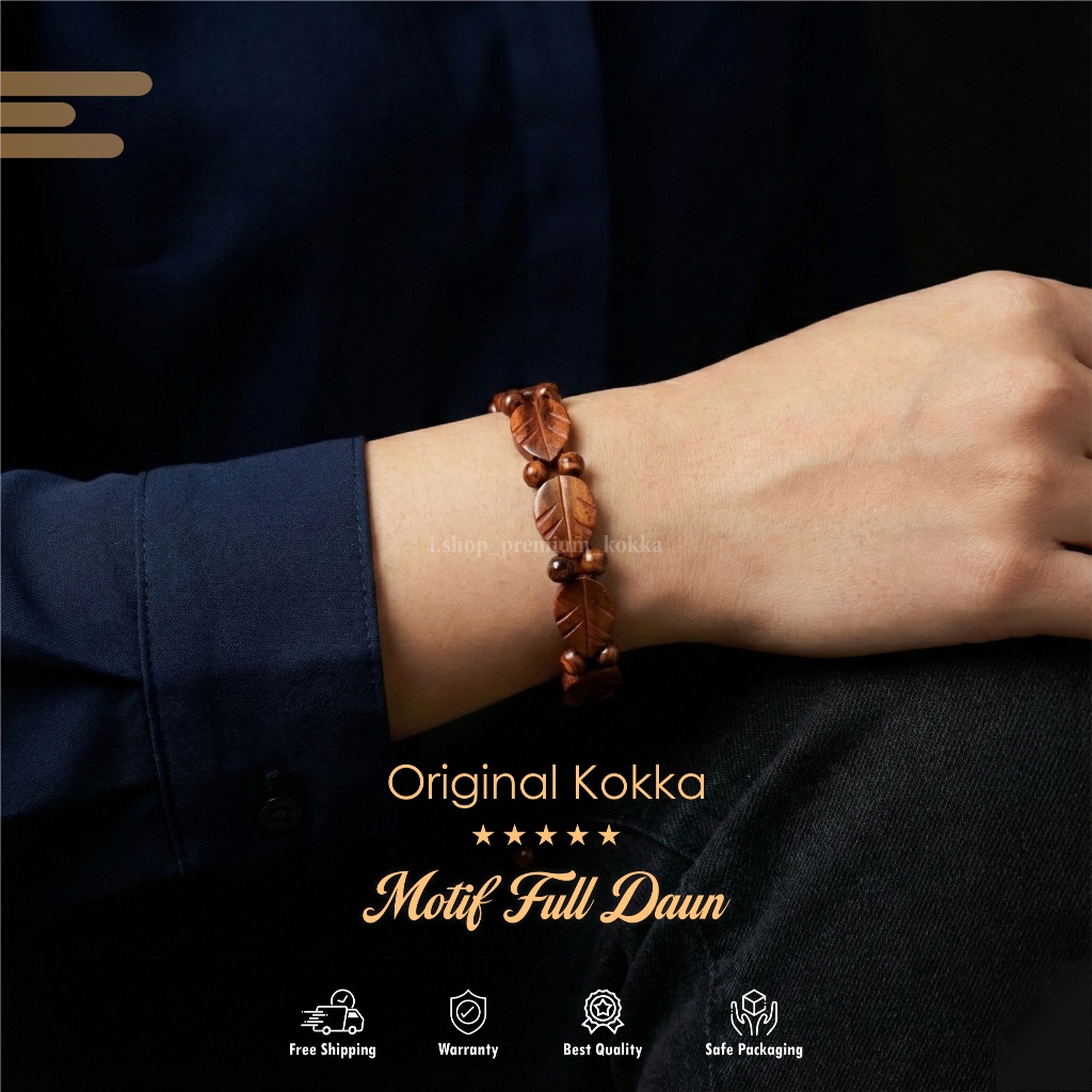 Gelang kaukah Asli Bersertifikat / Gelang Kokka Motif Daun / Gelang kokka