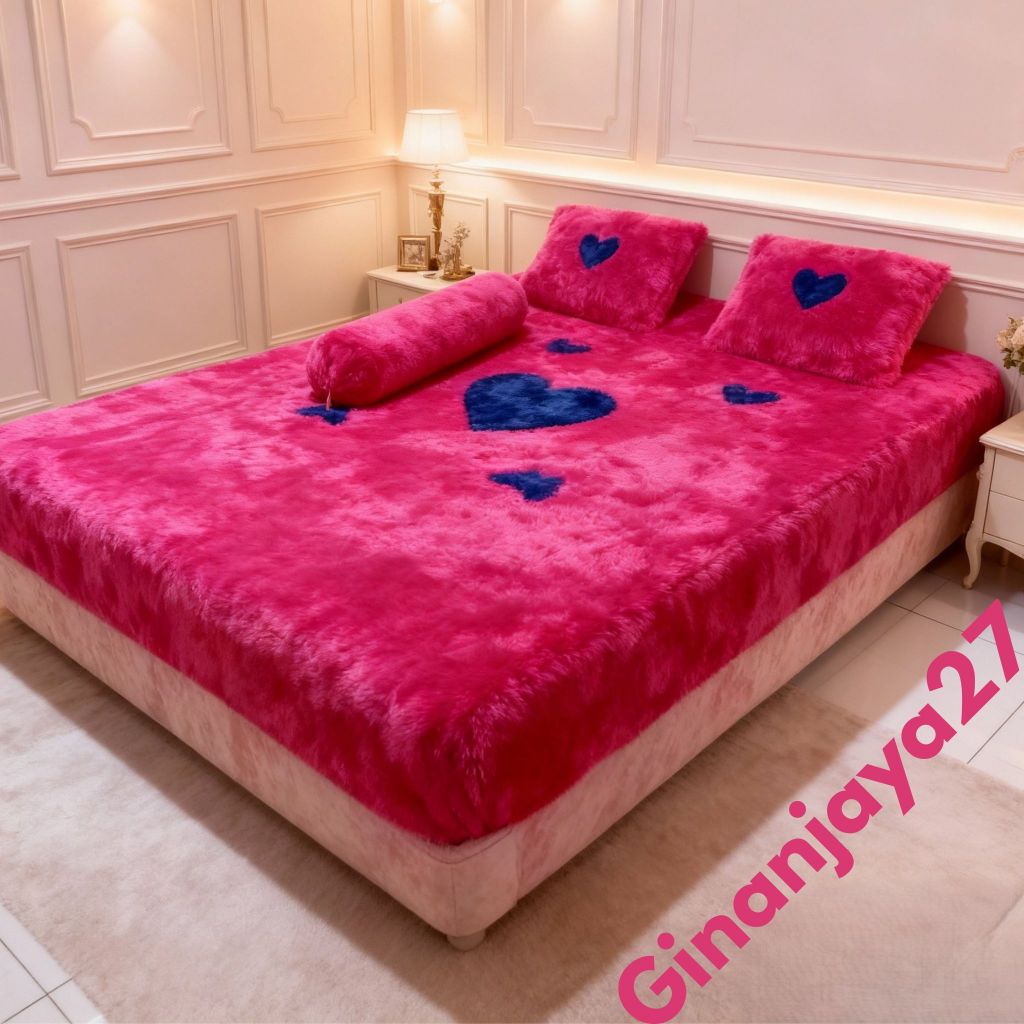 Sprei Bulu Rasfur/Sprei Bulu Halus/Sprei Kamar Tidur Cantik