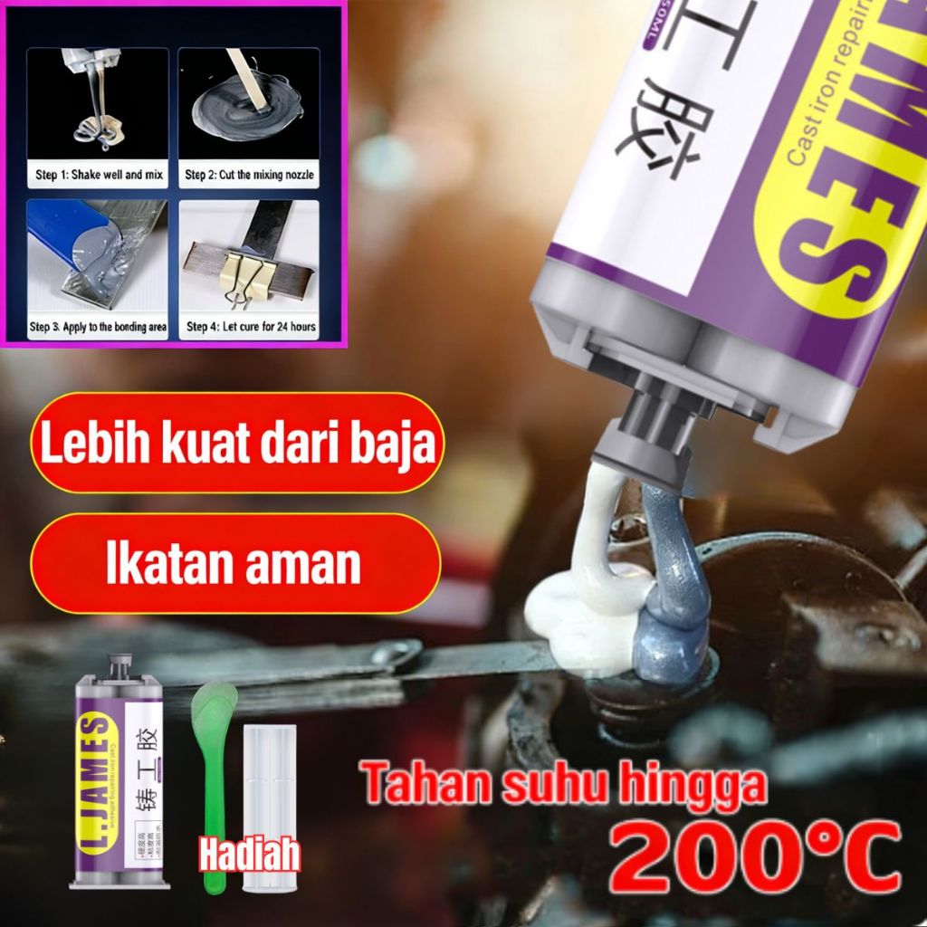 Lem besi super kuat tahan panas lem ab lem sealent anti bocor dan rembes knalpot bocor lem epoxy pvc