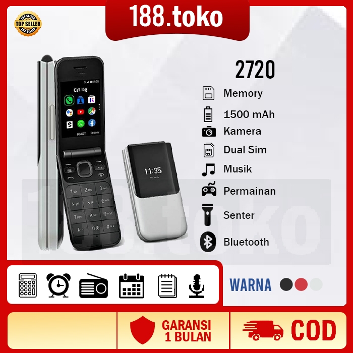 HP Nokia 2720 FLIP DUAL SIM GARANSI 1 Tahun