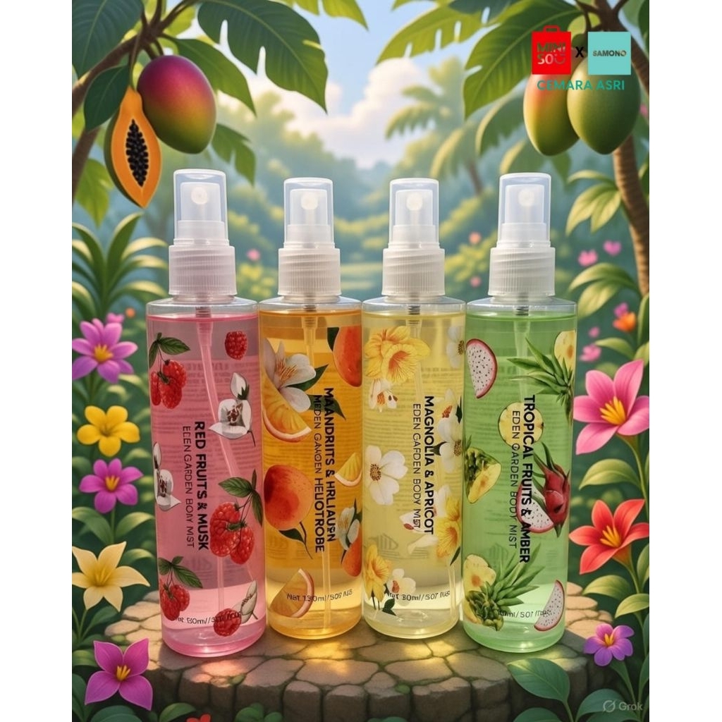 [MINISO BODY MIST] Eden Garden Body Mist 150ml Parfum Spray Wanita Pria Aroma Fresh Fruity Floral Ta