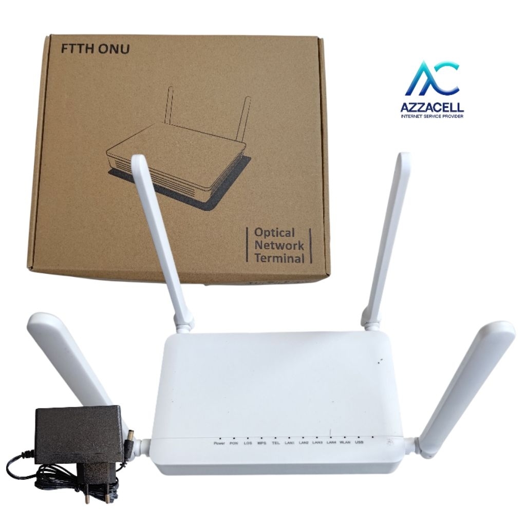 premium ont zte f670l v9 gpon full omci 4 antena baru box dualband 5g adaptor 12v 1,5a 4g LTE 4 ante
