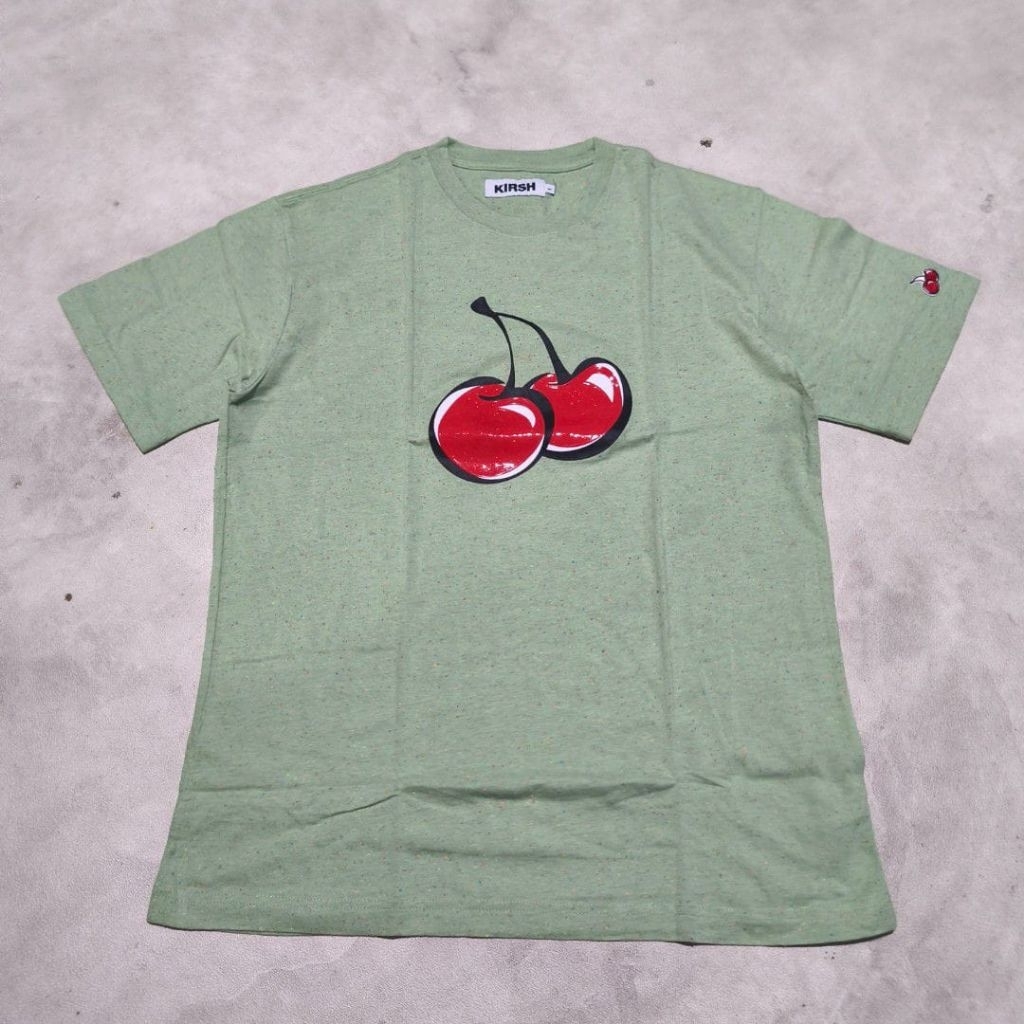 Baju kaos kirsh hijau logo besar