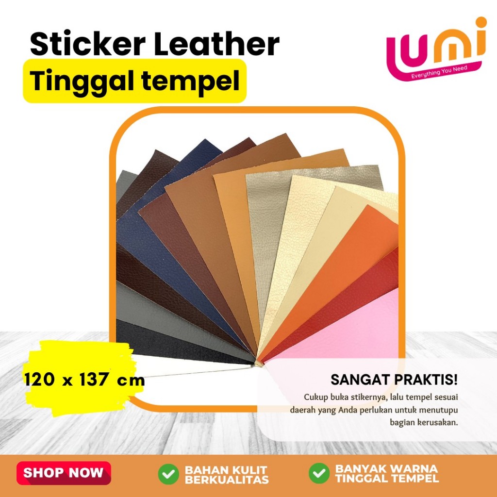 Sticker Stiker leather bahan kulit berkualitas import untuk sofa