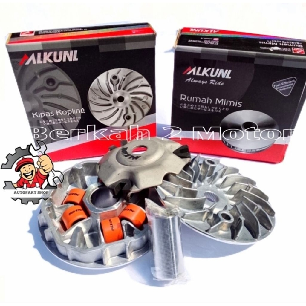 Rumah Roller komplit + Kipas kopling Vario 125 Old, Vario 125 Techno KZR Original merk Mlkunl
