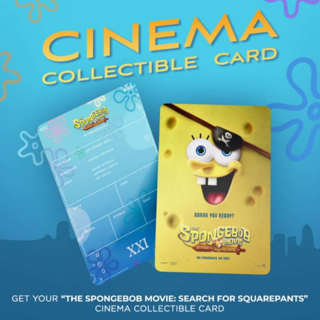 [BACA DESKRIPSI] wts want to sell jual ready stock ccc xxi cinema collectible card kartu The SpongeB