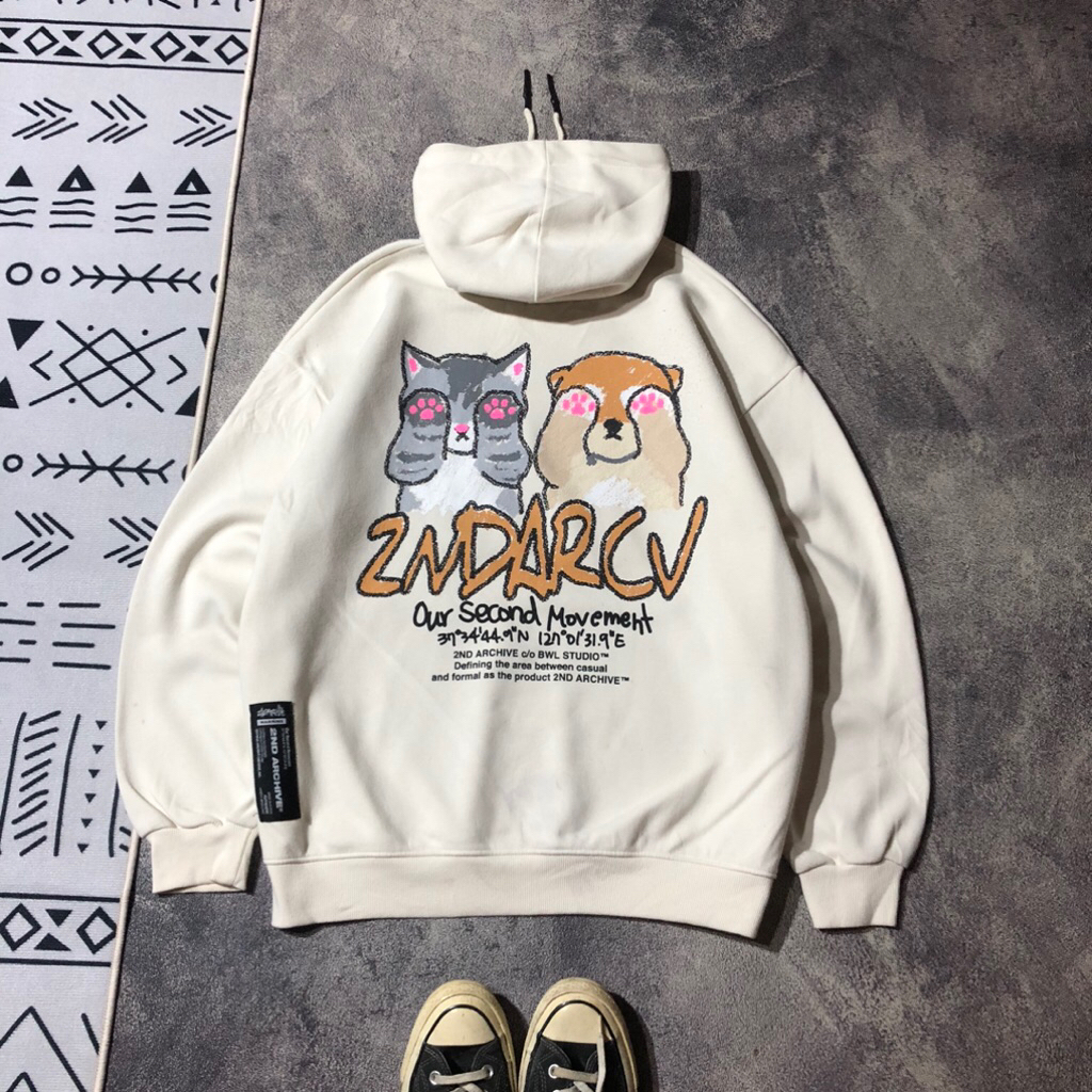 HOODIE 2ND ARCHIEVE CREAM DY