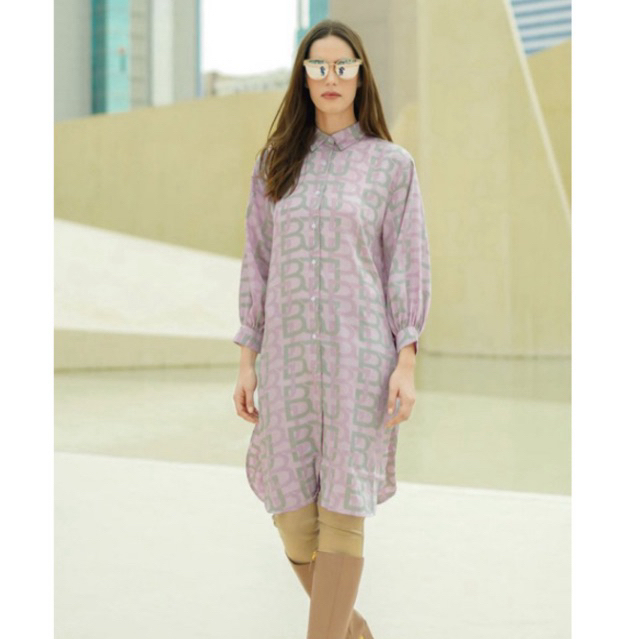 Monogram tunik benang jarum (Harga split payment)