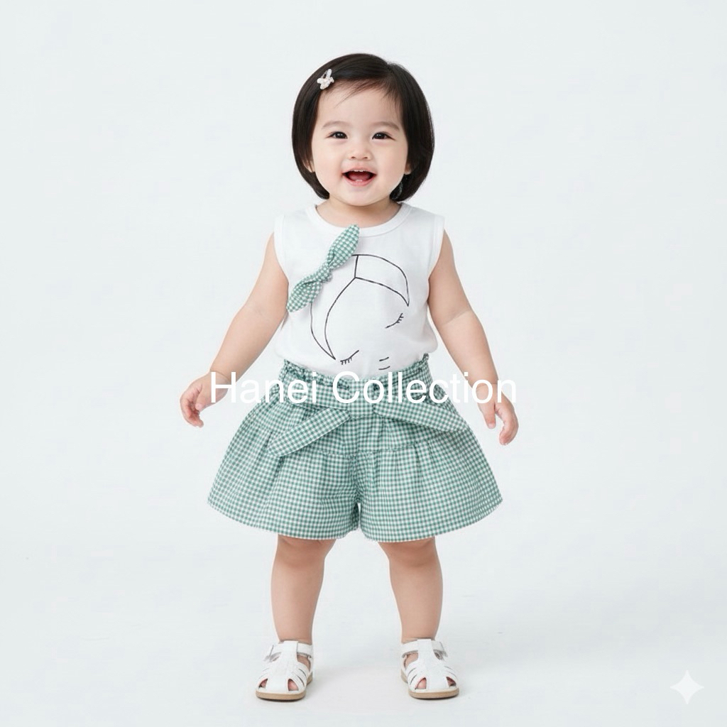 (014)HANEICOLLECTION-SETELAN PRETTY ANAK PEREMPUAN,SETELAN CUTE ANAK,SETELAN FASHION ANAK
