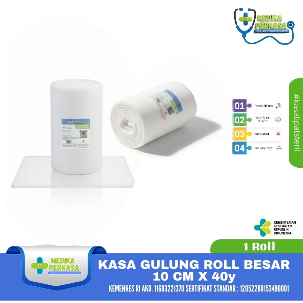 Kasa Gulung Roll Besar Kain Perban Luka Ukuran 10Cm x 40y