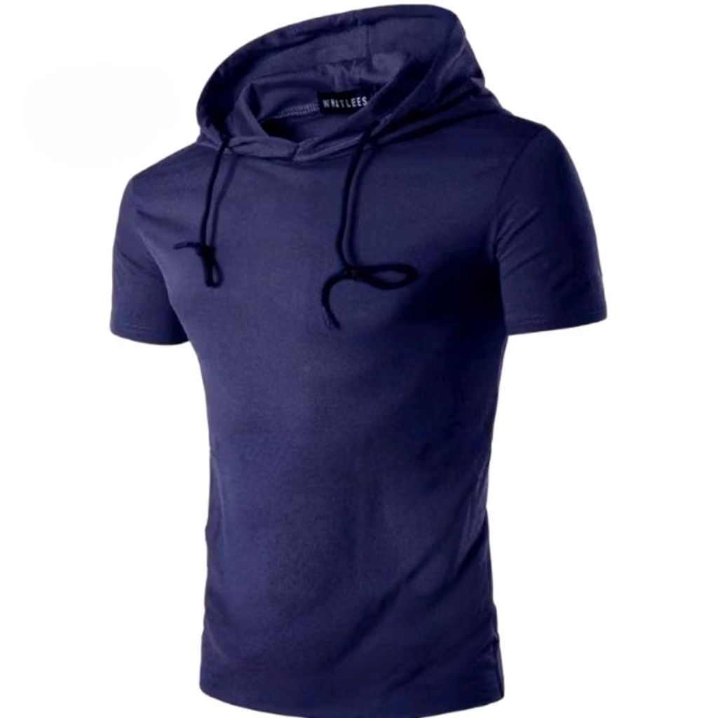 Kaos Hoodie Kupluk Lengan Pendek