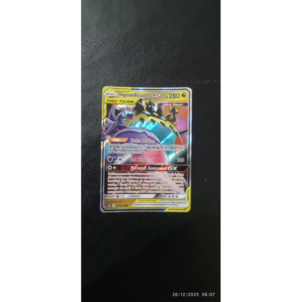 ORI | kartu pokemon tcg Naganadel & Guzzlord GX tag team, original asli, langka