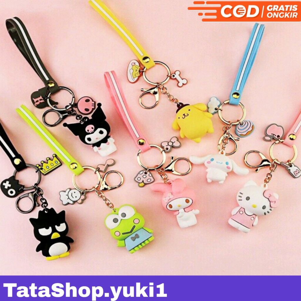 Gantungan Tas Boneka Kartun /Gantungan Kunci Karakter / Gantungan Aksesoris Tas GANTUNGAN HANDPHONE 