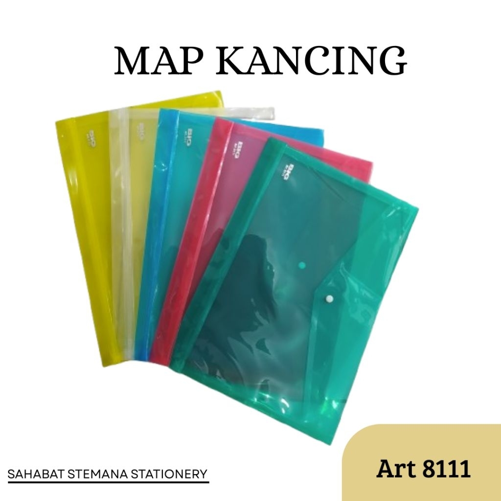 Map Plastik Kancing BIG/ Map Dokumen Map Transparan
