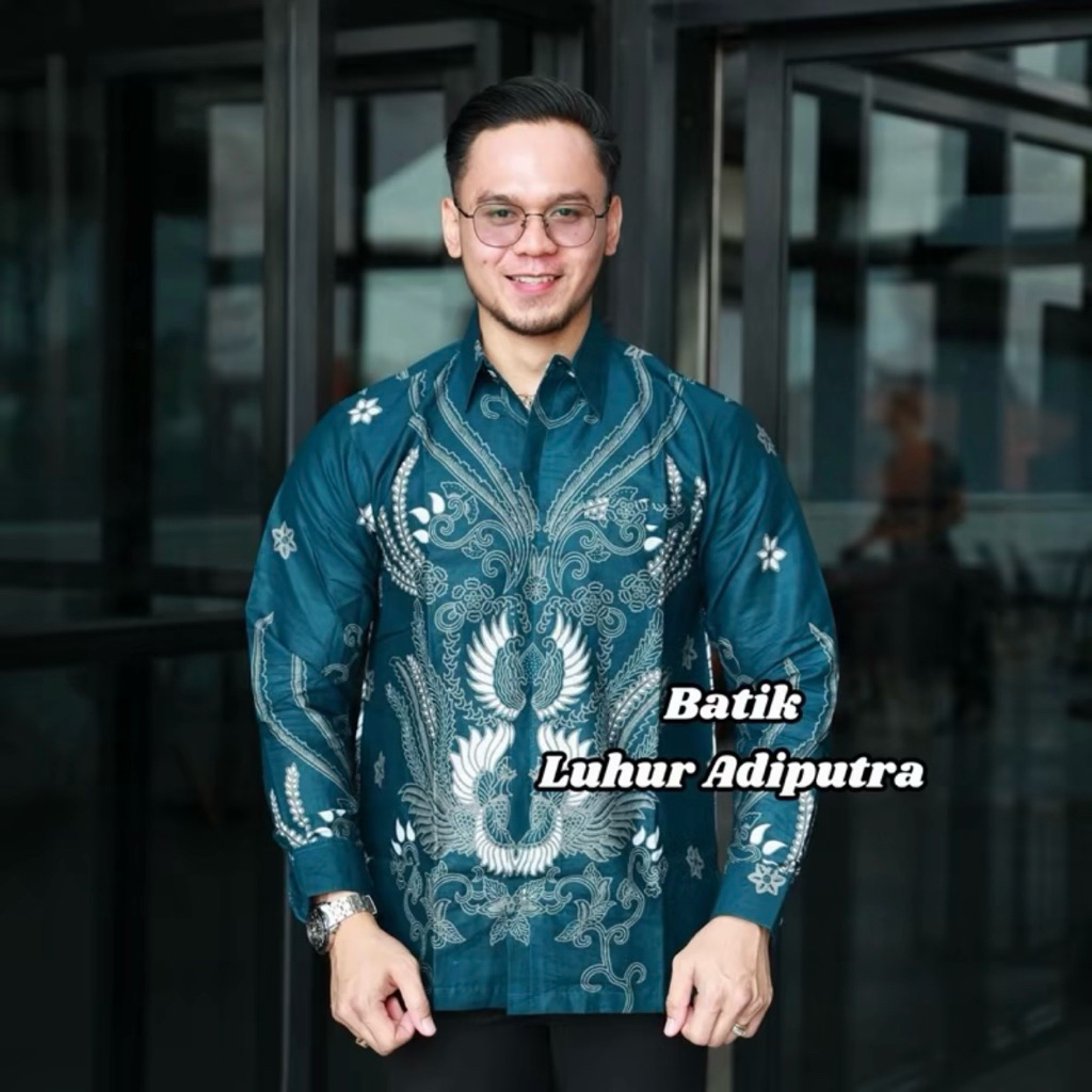 ISMOYO BLUE EMERALD KEMEJA BATIK PRIA BAHAN KATUN PRIMA PREMIUM UKURAN S-5L LENGAN PANJANG DAN PENDE