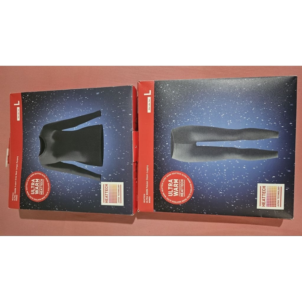 new not preloved heattech uniqlo ultra warm T shirt crew Necessities lengan panjang women.pakaian da