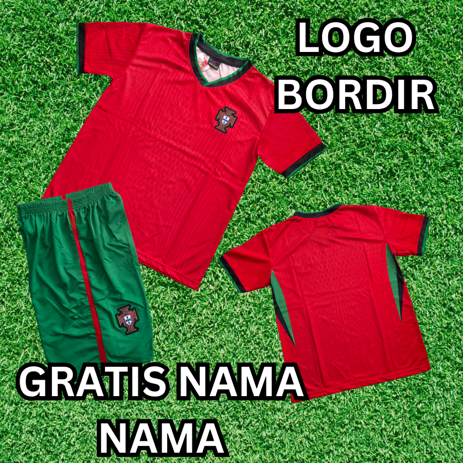auri sport cod gratis nama nomor jersey portugal home anak umur 7-15thn