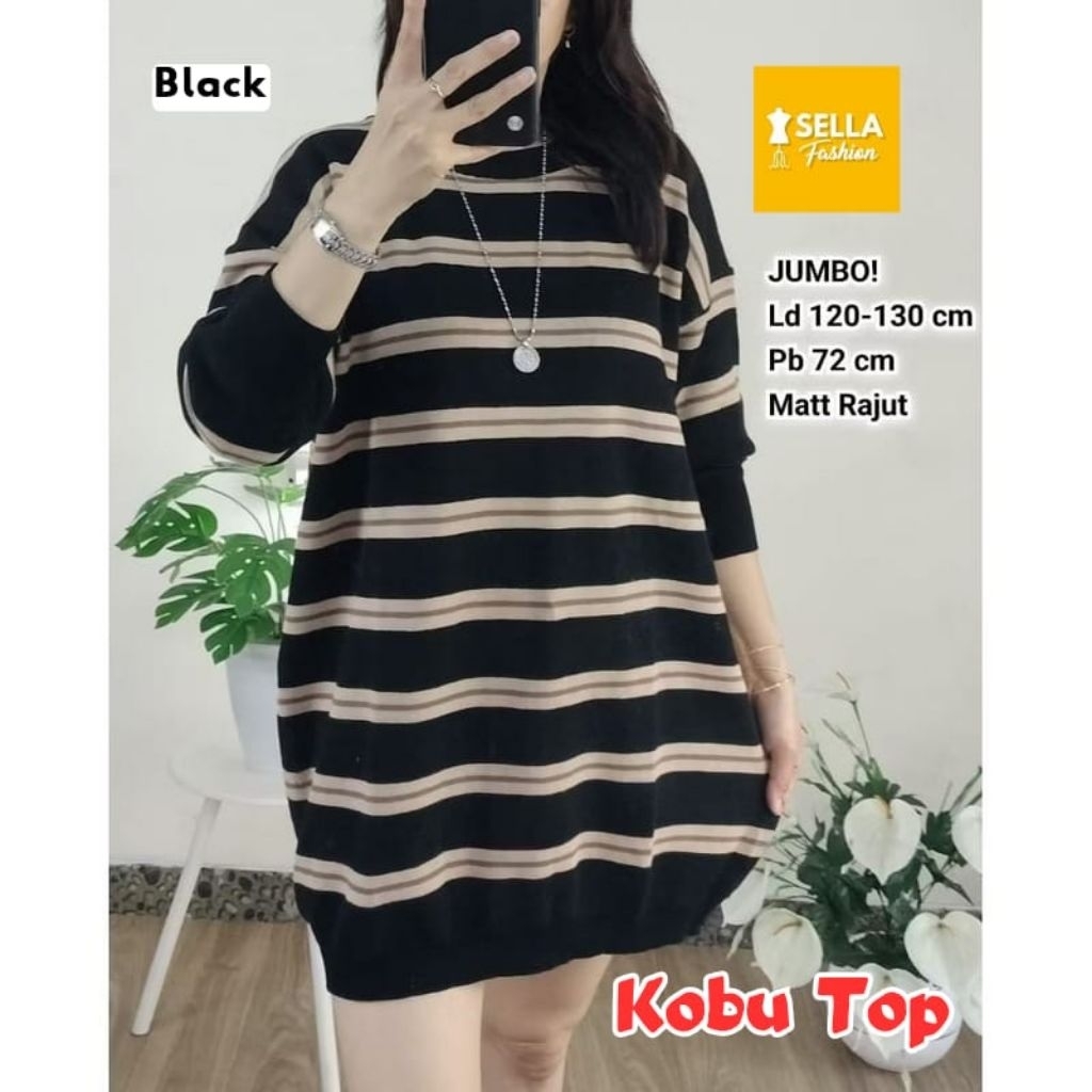 KOBU TOP // BLOUSE RAJUT// JUMBO//BAHAN RAJUT//
