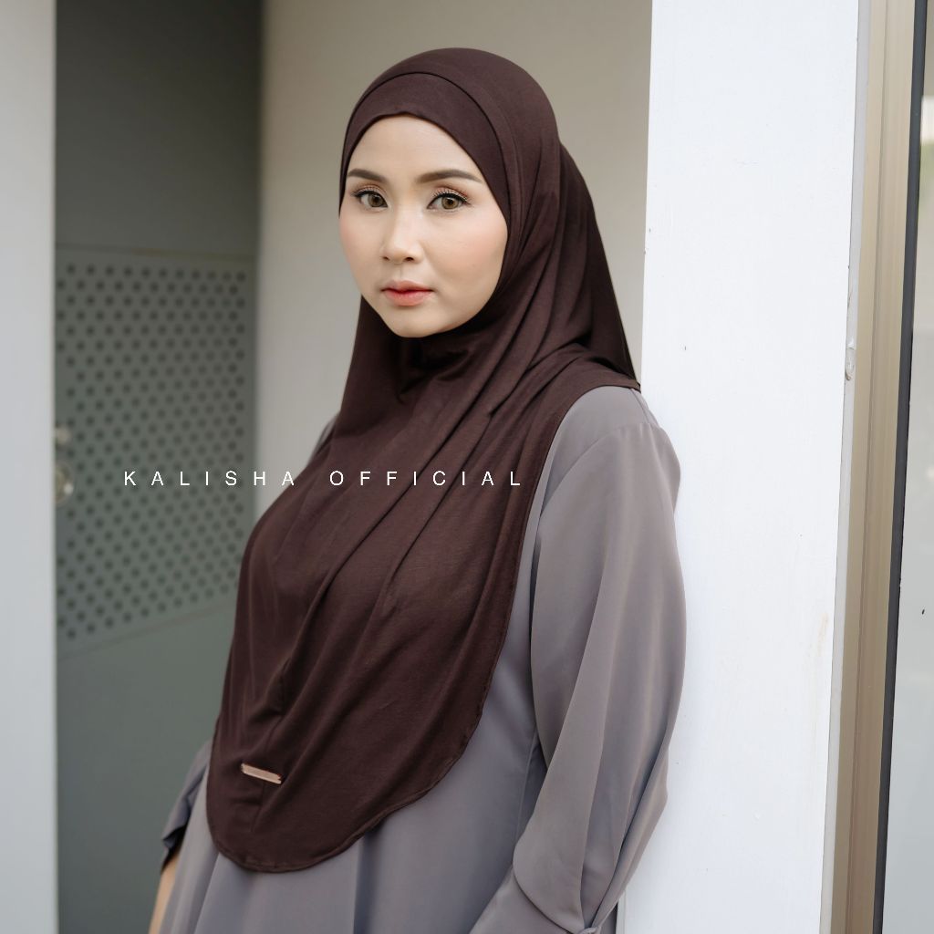 KALISHA X MIMA Jilbab Instan Kaos Rayon Vanya XL Kerudung Bergo Rayon Hijab Bergo Kaos Jumbo