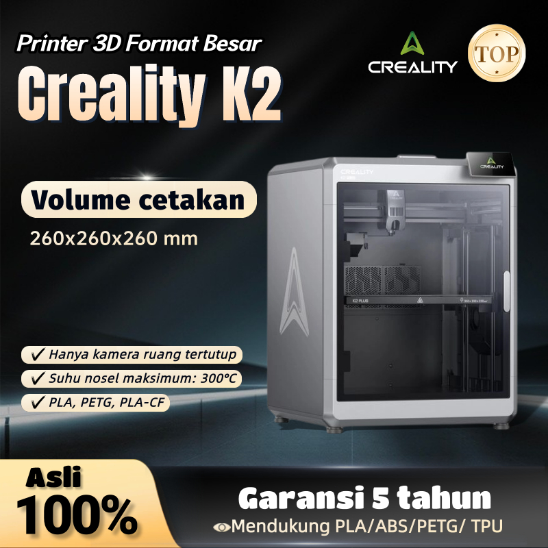 Creality K2 3D Printer Kit adalah printer 3D berkecepatan tinggi, presisi tinggi, multi-material, ce