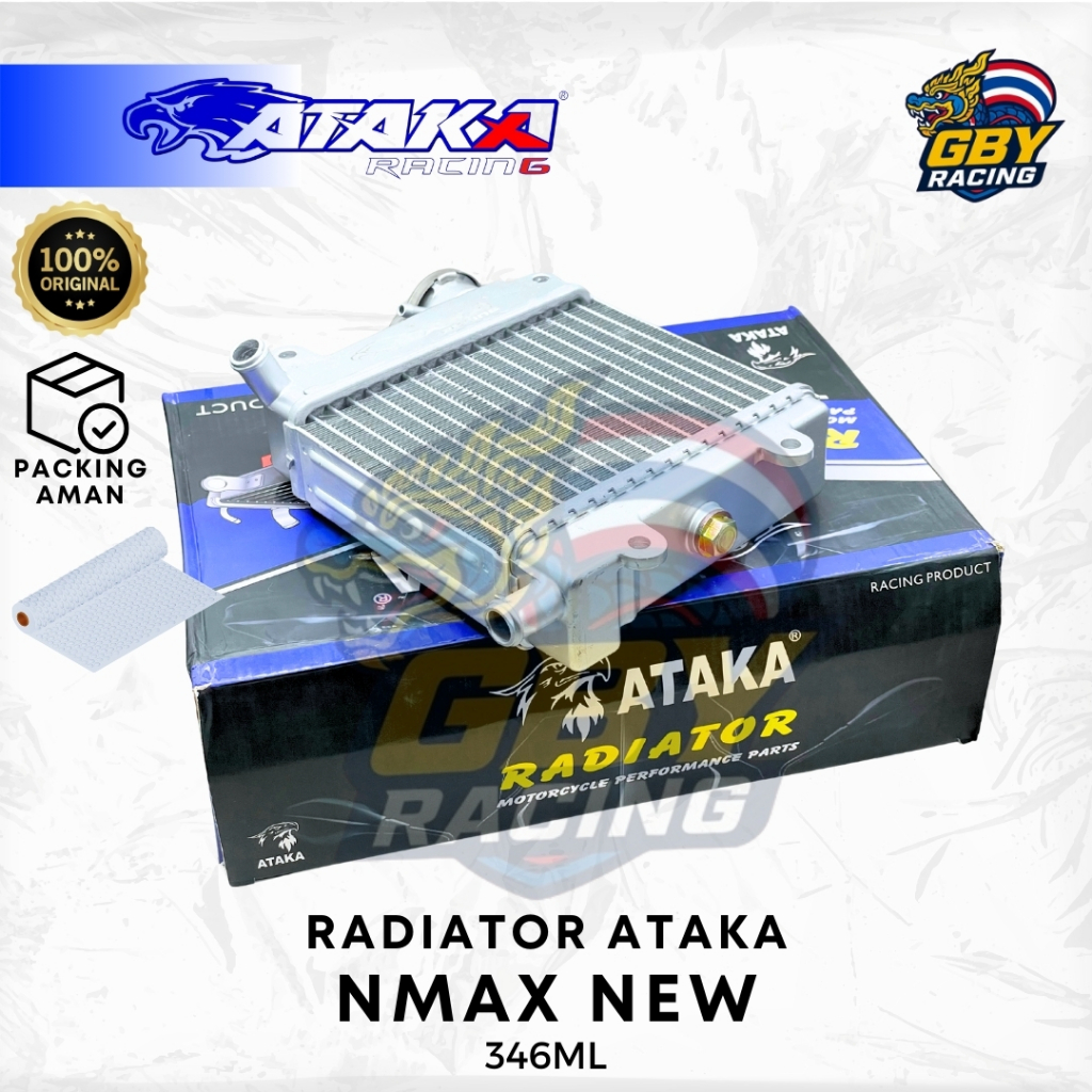 ATAKA Racing Aluminium Radiator NMax New 346mL - Radiator Almu Aerox Original ATAKA