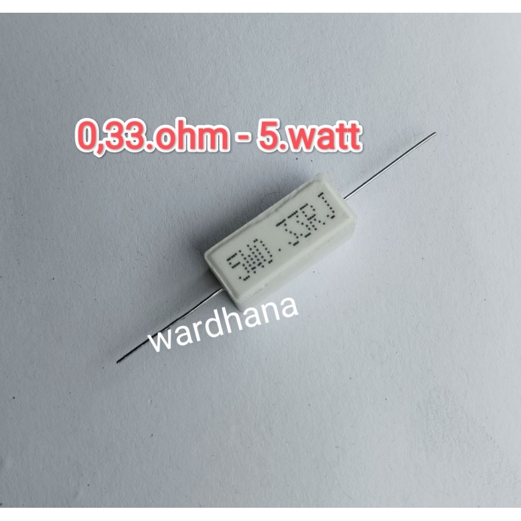 Resistor 0,33 ohm 5 watt R kapur 5 watt 0,33 ohm