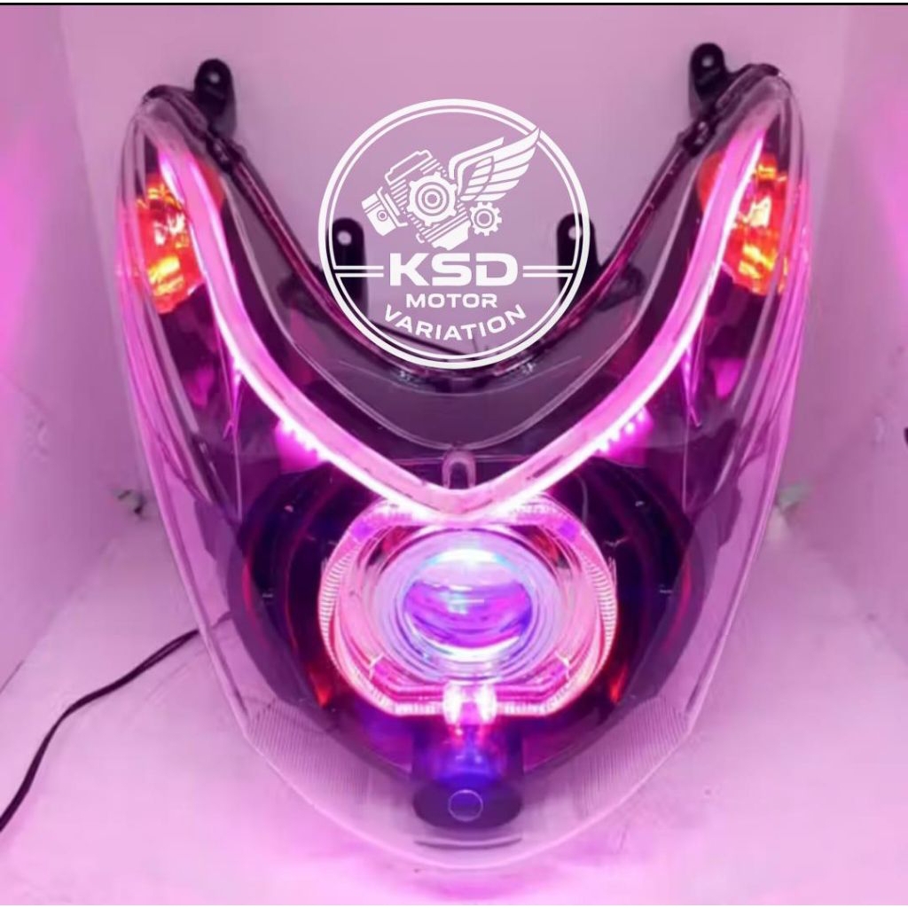 REFLEKTOR LAMPU DEPAN MIO SOUL KARBU LAMPU ALA BILED PLUS ALIS RUNING