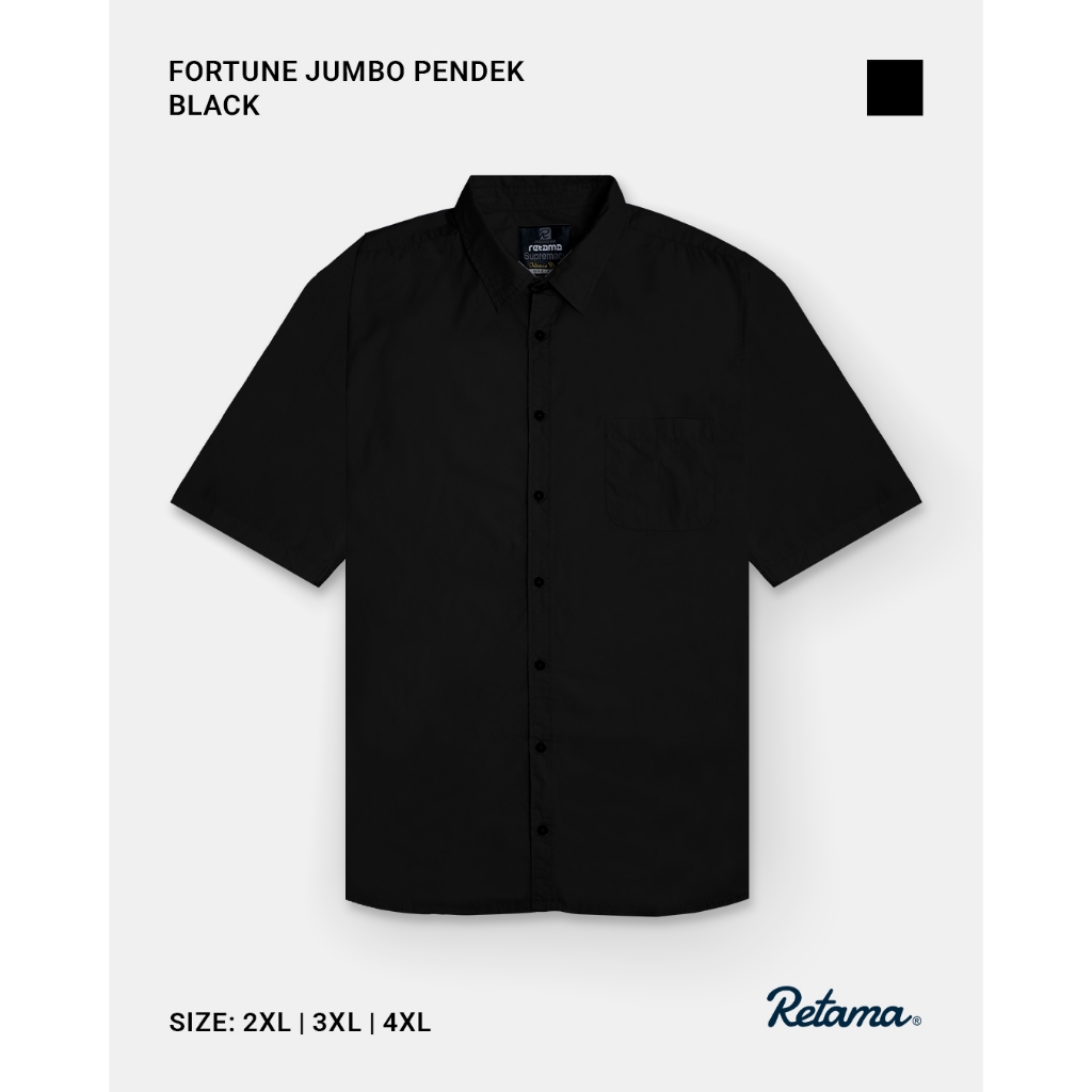 KEMEJA FORTUNE JUMBO 309 LENGAN PENDEK RETAMA