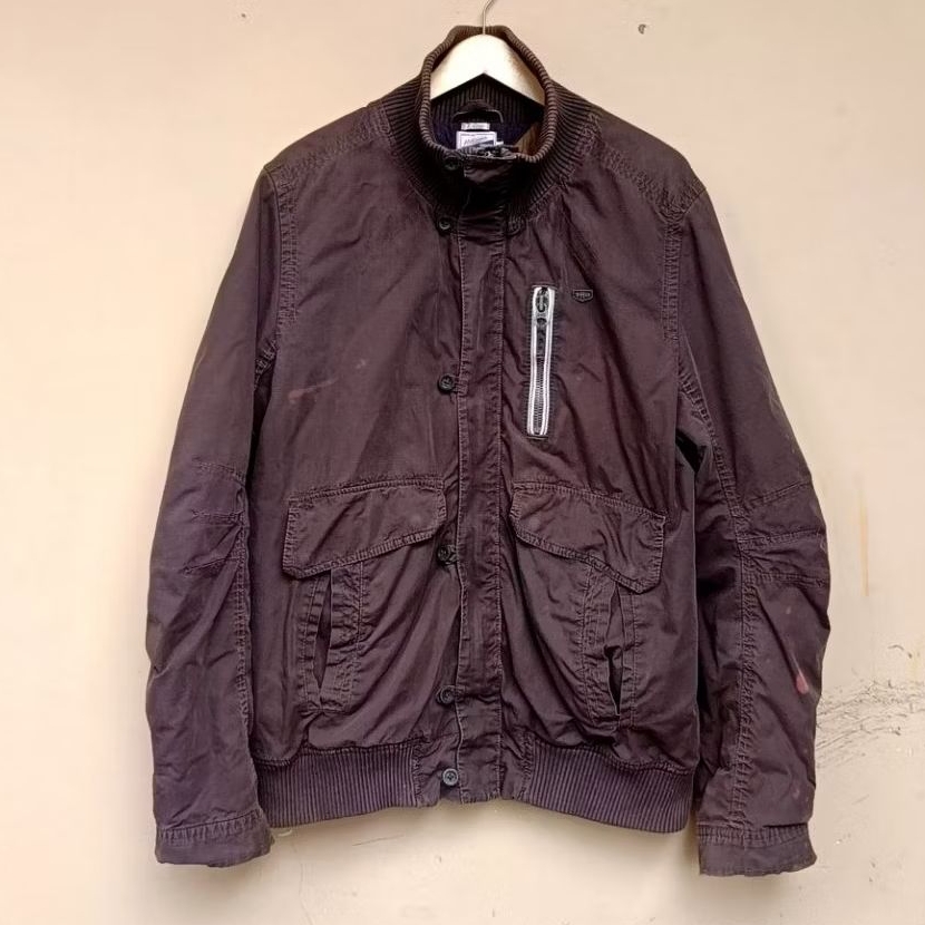 Jacket tommy hilfiger casual europe vintage rare dark brown
