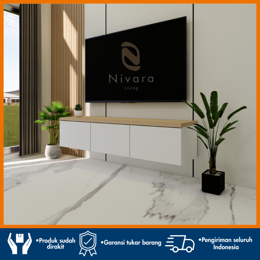 Meja Tv gantung Meja Tv Minimalis Kaluna Rak Tv Gantung