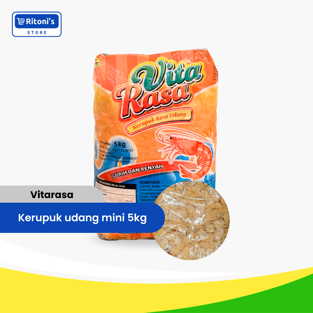 Vitarasa Kerupuk Udang Mini 5kg (Bisa Repack)