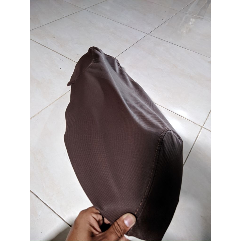 kulit jok motor Scoopy coklat ORI