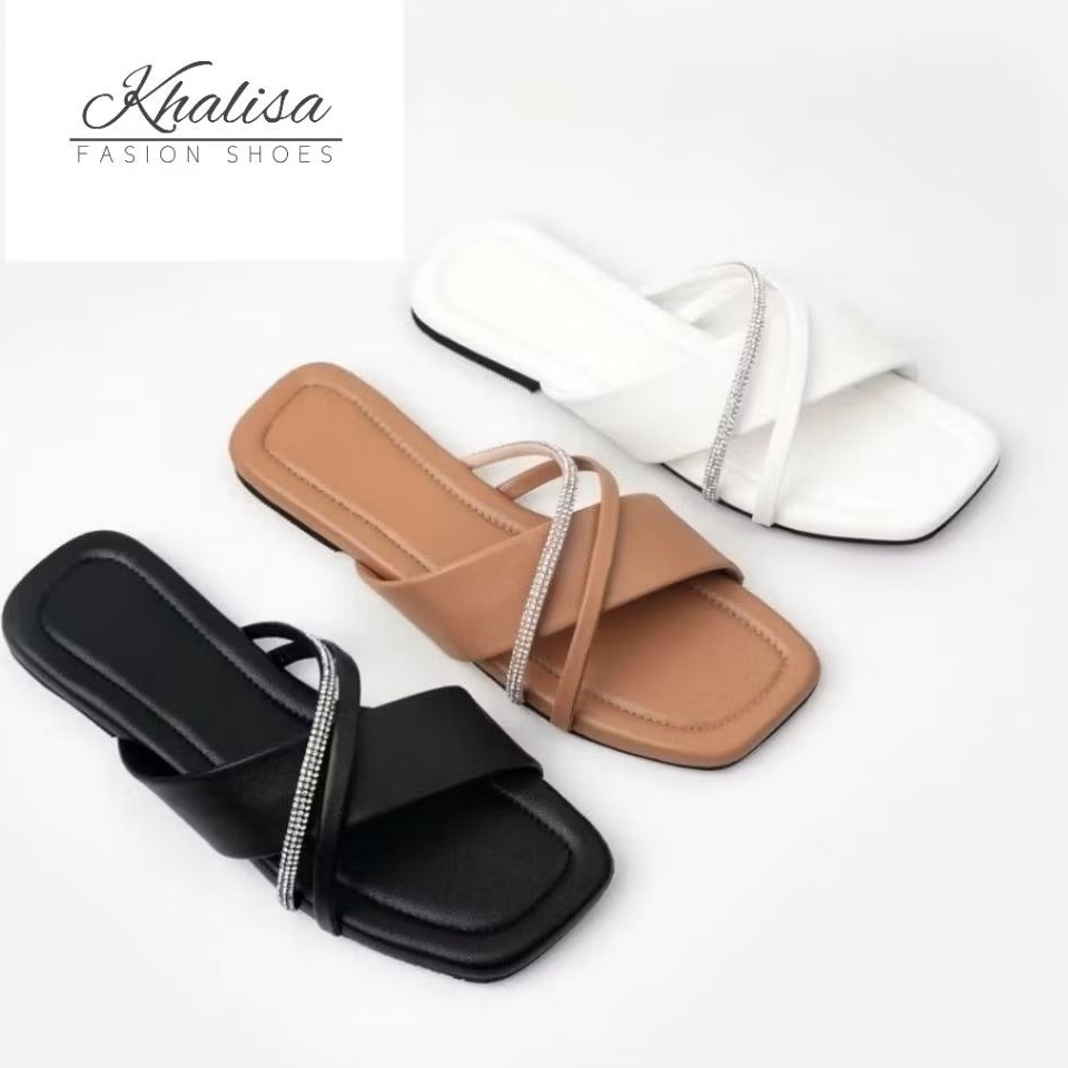 sandal wanita plat mewah simple elegan