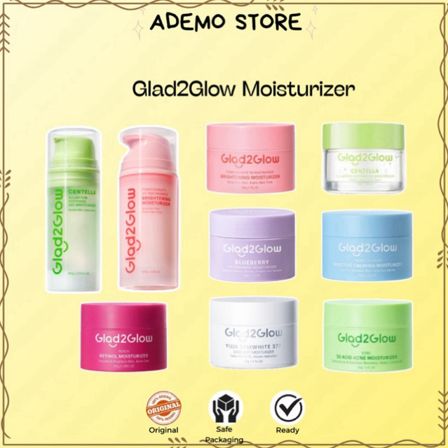 Glad2Glow Pomegranate Moisturizer | Glad2Glow Blueberry Moisturizer | Glad2Glow Peach Retinol Moistu