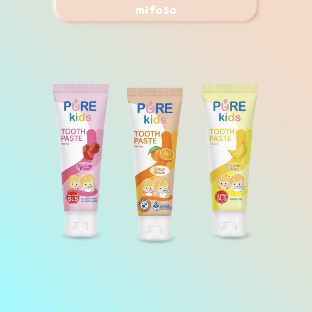 Pure Kids Training Toothpaste 50gr | Pasta Gigi Anak dengan Xylitol & Rasa Lembut Baby Friendly, Xyl