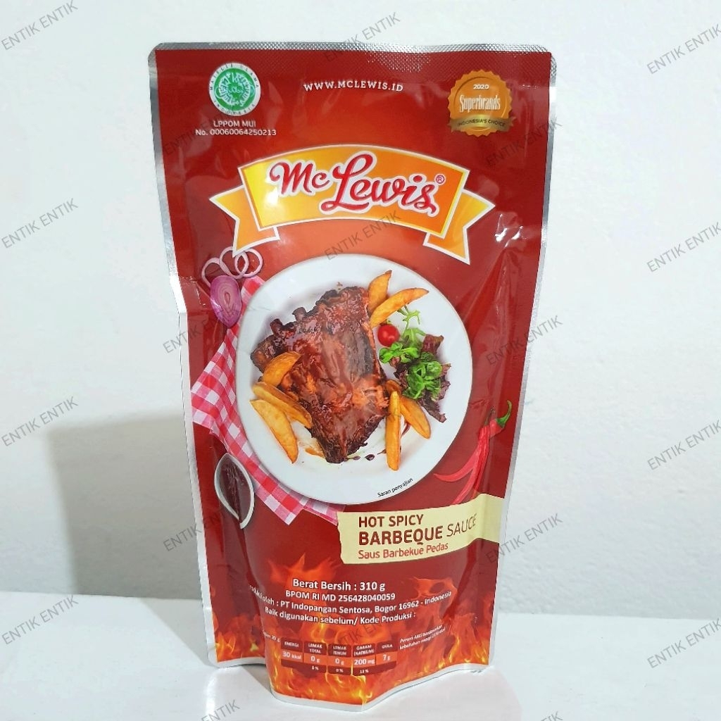 Mc Lewis Saus Barbeque Pedas / Hot Spicy Bbq Sauce 310gr