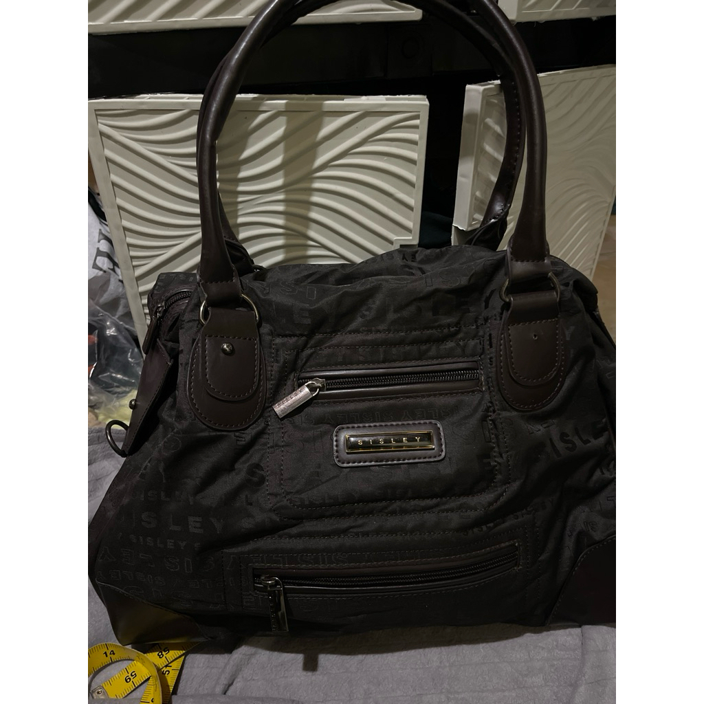 Tas Sisley cantik nilon mix kulas PL coklat