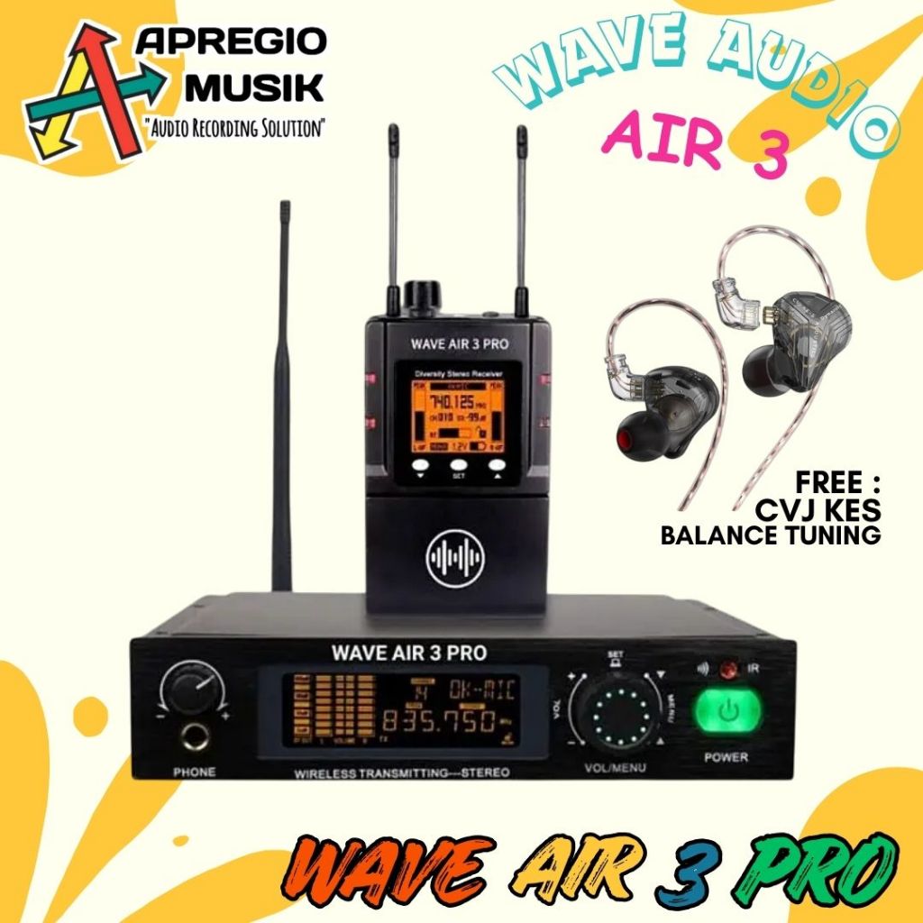 Wave Audio Monitor Wave Air 3 PRO Professional In ear monitor IEM wireless sistem