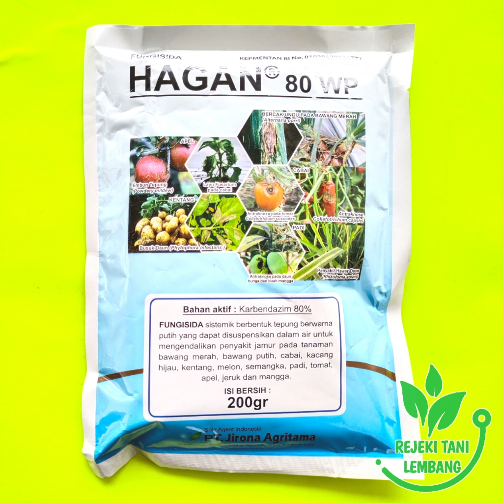 FUNGISIDA HAGAN 80 WP ISI 200 GR PENGENDALI PENYAKIT JAMUR TANAMAN