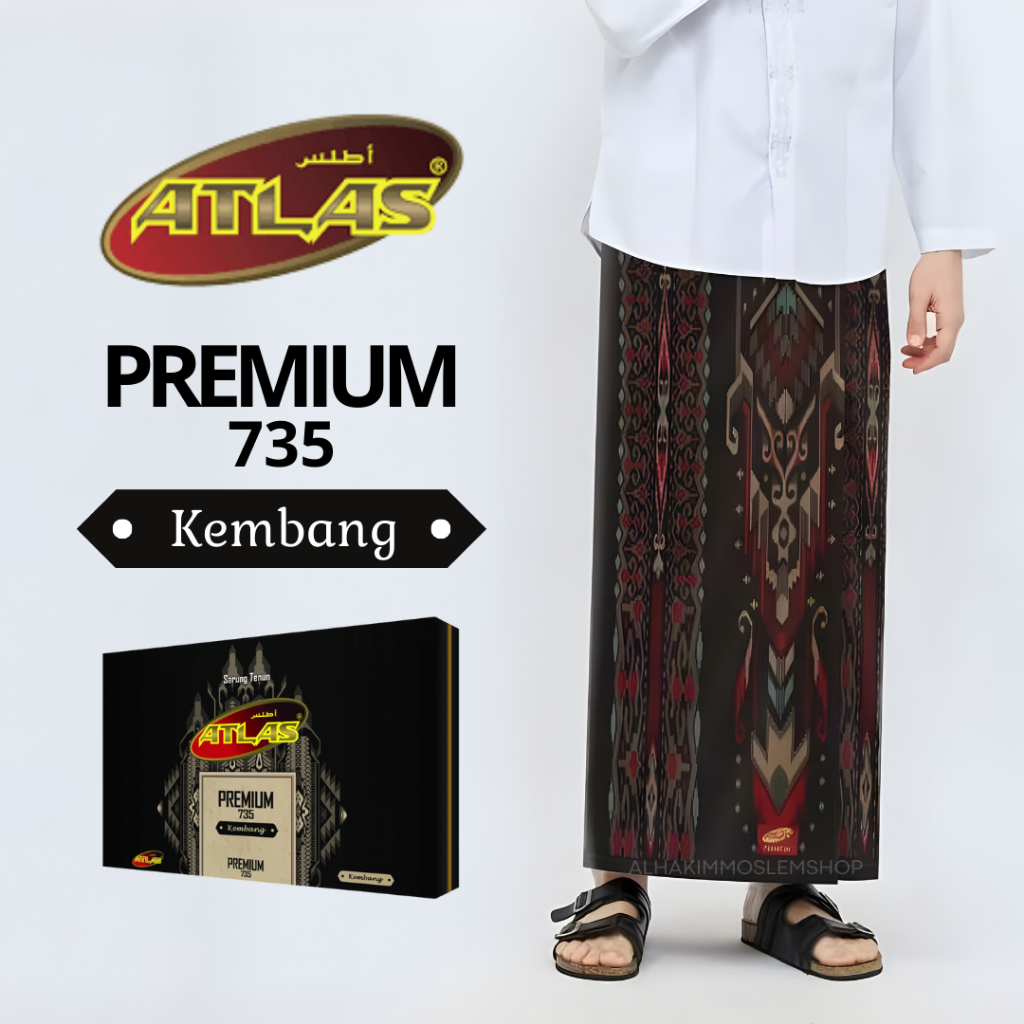 Sarung ATLAS Premium 735 Kembang Sarung Atlas Dewasa Terbaru Motif BHS