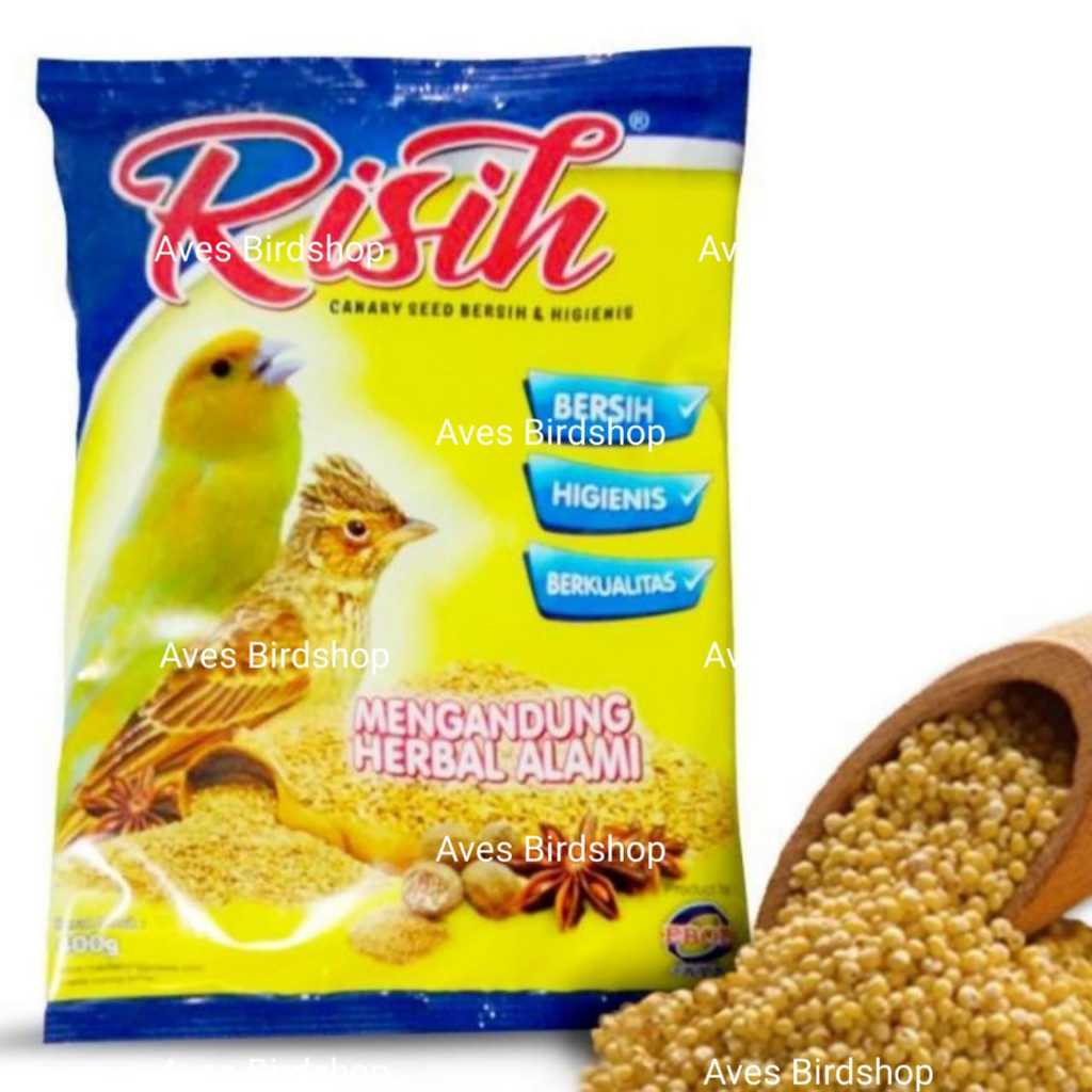 PAKAN BURUNG RISIH CANARY SEED BERSIH HIGENIS PRODUK EBOD JAYA KENARI SEED RISIH PAKAN KENARI PRODUK