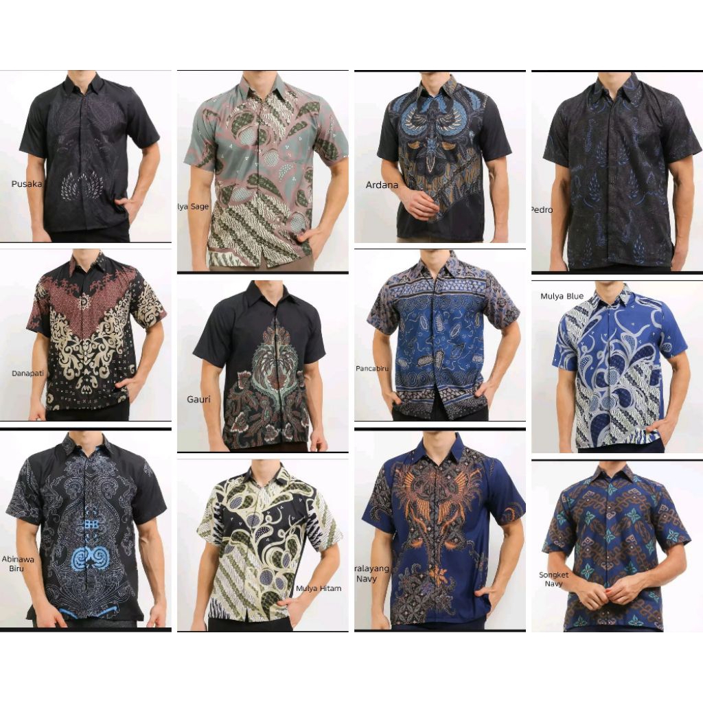 Baju Batik Pria Lengan Pendek / Kemeja Batik Pria Lengan Pendek / Batik Pria Modern